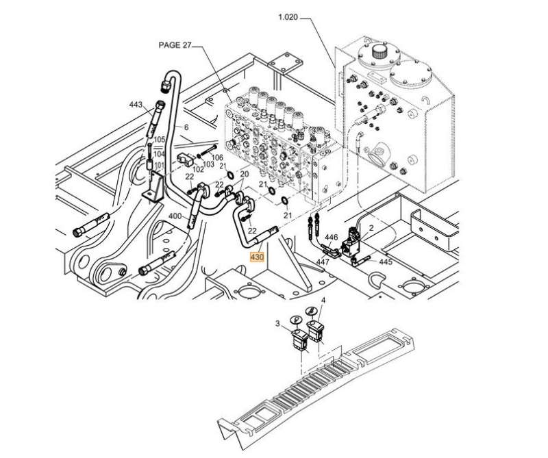 PIPE 8915149 CNH CASE