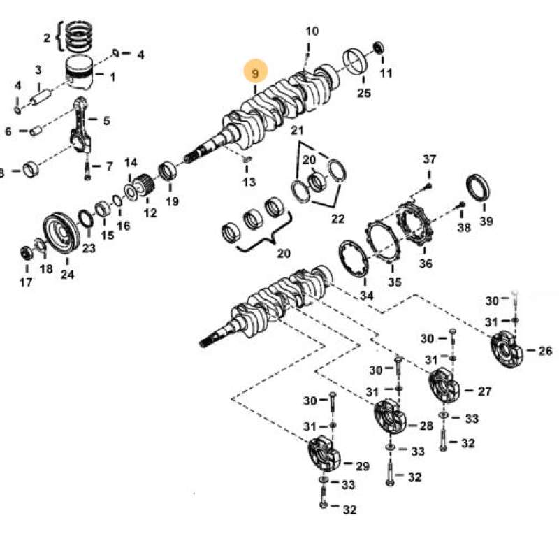 CRANKSHAFT 6649299 BOBCAT