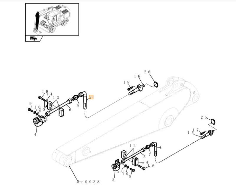 PIPE ASSY CASE 3022858 CNH