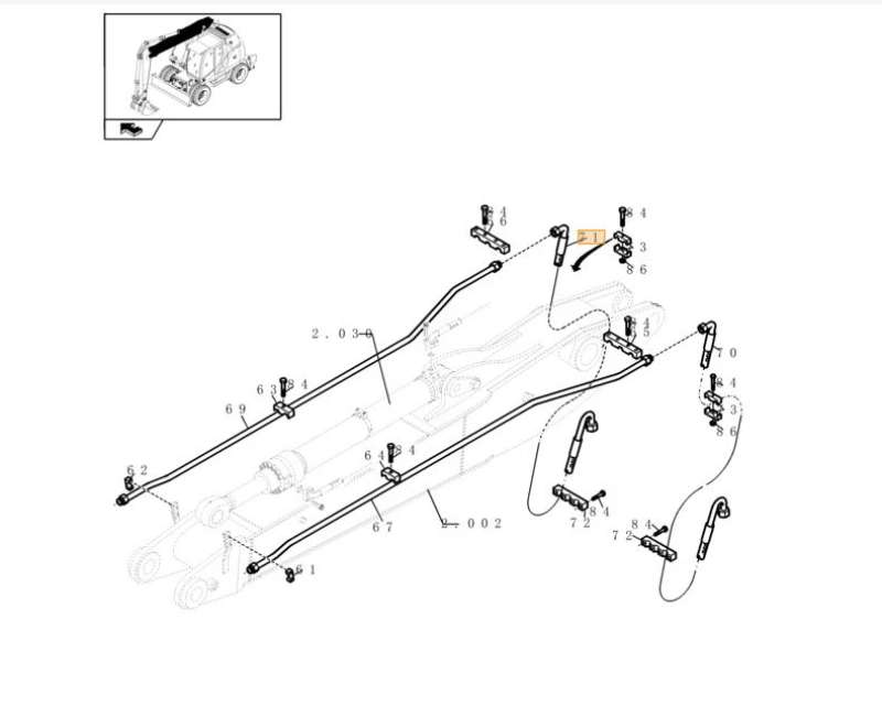 PIPE ASSY 8926191 CNH CASE