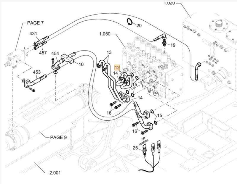 PIPE ASSY CNH 8925540 CASE